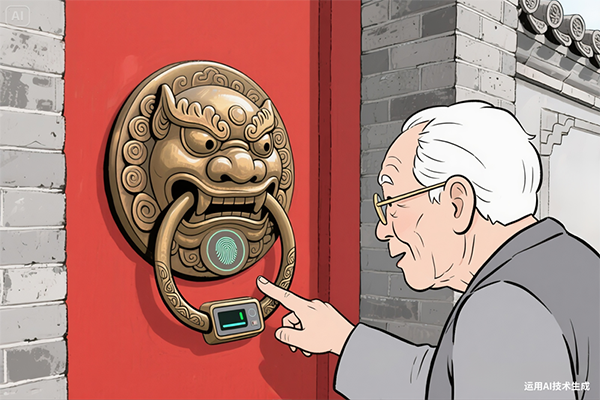 10胡同门环的智能叩问 Smart Knock on the Hutong Door Ring.png